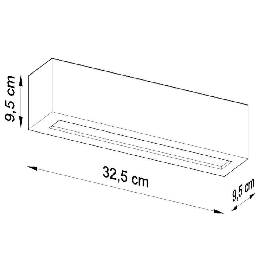 Φωτιστικό τοίχου VEGA 1xE27/60W/230V μαύρο
