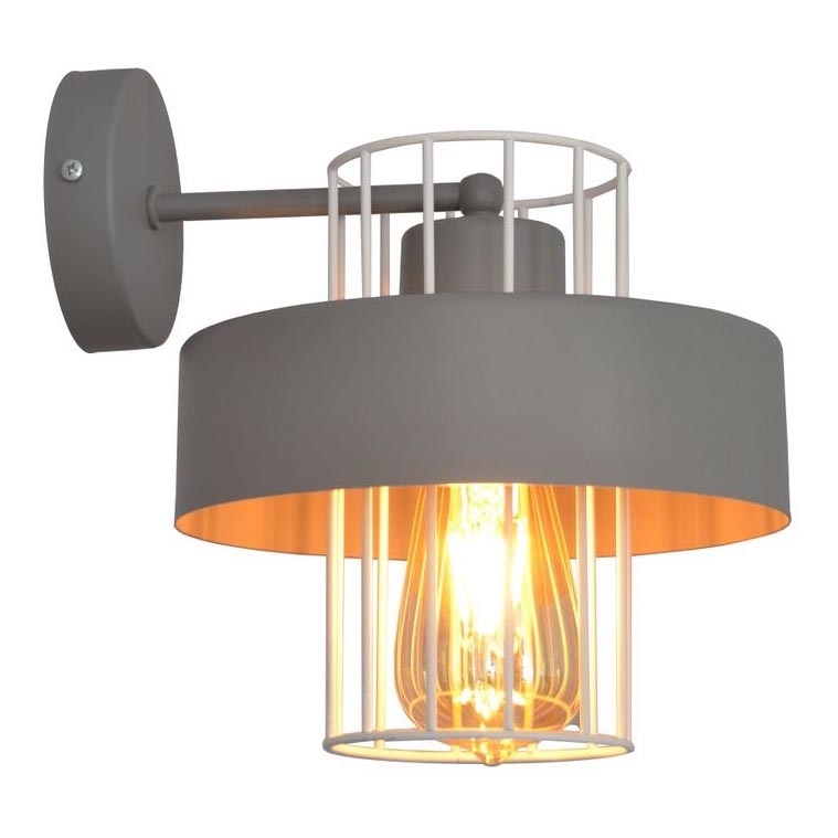 φωτιστικό τοίχου VOLTA 1xE27/15W/230V γκρι