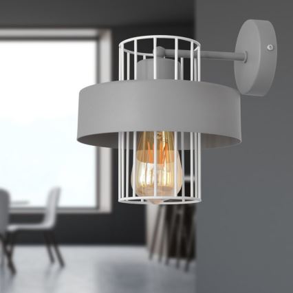 φωτιστικό τοίχου VOLTA 1xE27/15W/230V γκρι