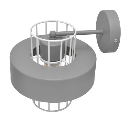 φωτιστικό τοίχου VOLTA 1xE27/15W/230V γκρι