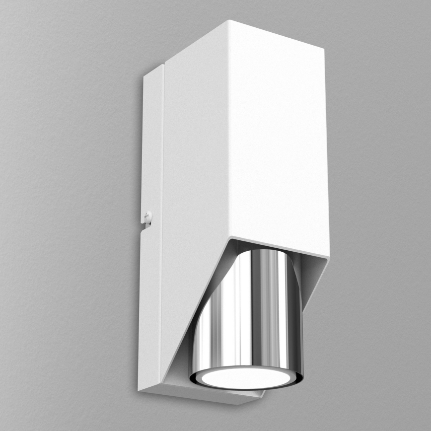 Φωτιστικό τοίχου WALL 1xGU10/8W/230V λευκό/γυαλιστερό χρώμιο