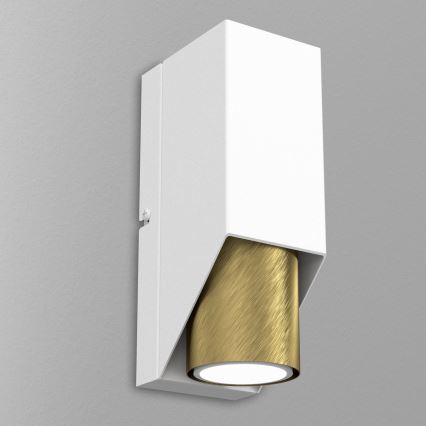 Φωτιστικό τοίχου WALL 1xGU10/8W/230V λευκό/ορείχαλκος