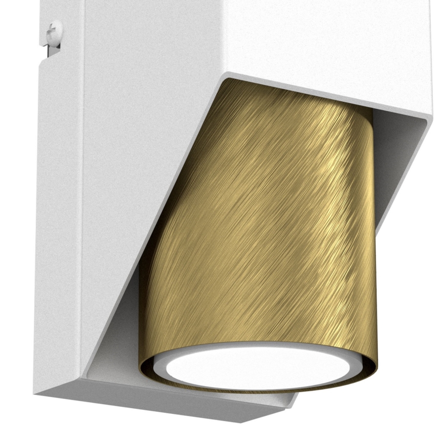 Φωτιστικό τοίχου WALL 1xGU10/8W/230V λευκό/ορείχαλκος