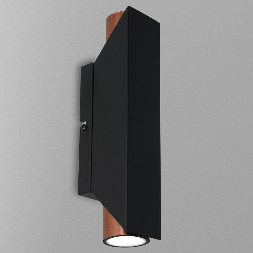 Φωτιστικό τοίχου WALL 2xGU10/8W/230V μαύρο/χαλκός