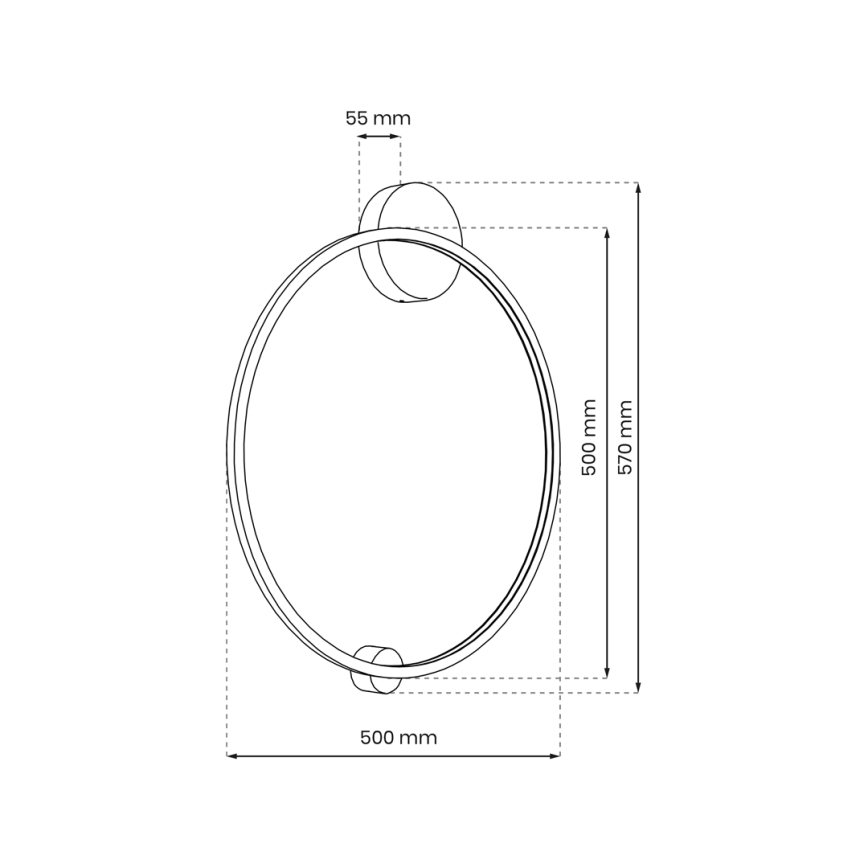 Φωτιστικό τοίχου μπάνιου LED SATURNO LED/25W/230V IP44 χρυσαφί