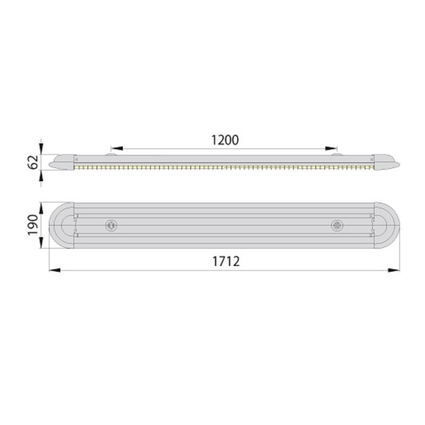 Φωτιστικό φθορίου ECO T8 2xG13/58W/230V