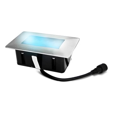 Φωτιστικό χωνευτό LED εξωτερικού χώρου EASY CONNECT LED/2W/230V μπλε IP67 rectangular