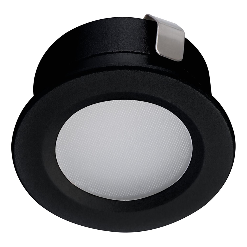 Φωτιστικό χωνευτό LED εξωτερικού χώρου IMBER LED/1W/12V 4000K διάμετρος 3 cm 30 lm IP65 μαύρο