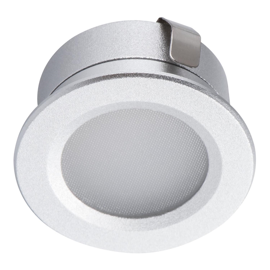 Φωτιστικό χωνευτό LED εξωτερικού χώρου IMBER LED/1W/12V 4000K διάμετρος 3 cm 40 lm IP65 ασημί