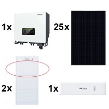 Φωτοβολταϊκό πακέτο SOFAR Solar - 10kWp RISEN Full Black + 10kW SOFAR υβριδικός inverter 3f +10,24 kWh μπαταρία