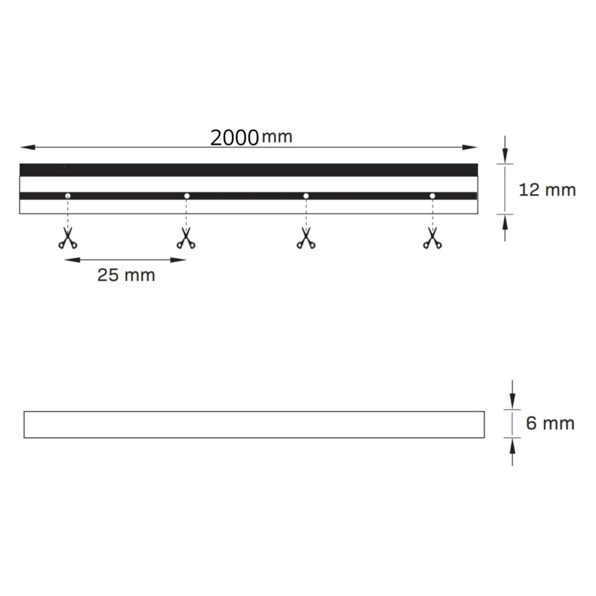 Φωτοταινία LED NEON 2 m LED/14W/12V IP65 πράσινο