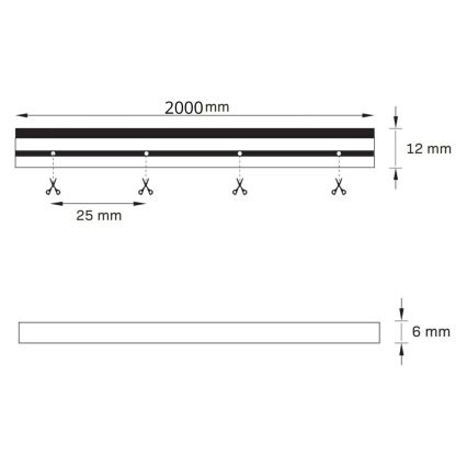 Φωτοταινία LED NEON 2 m LED/17W/12V IP65 πορτοκάλι