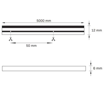 Φωτοταινία LED NEON 5m LED/48W/24V 4000K IP65
