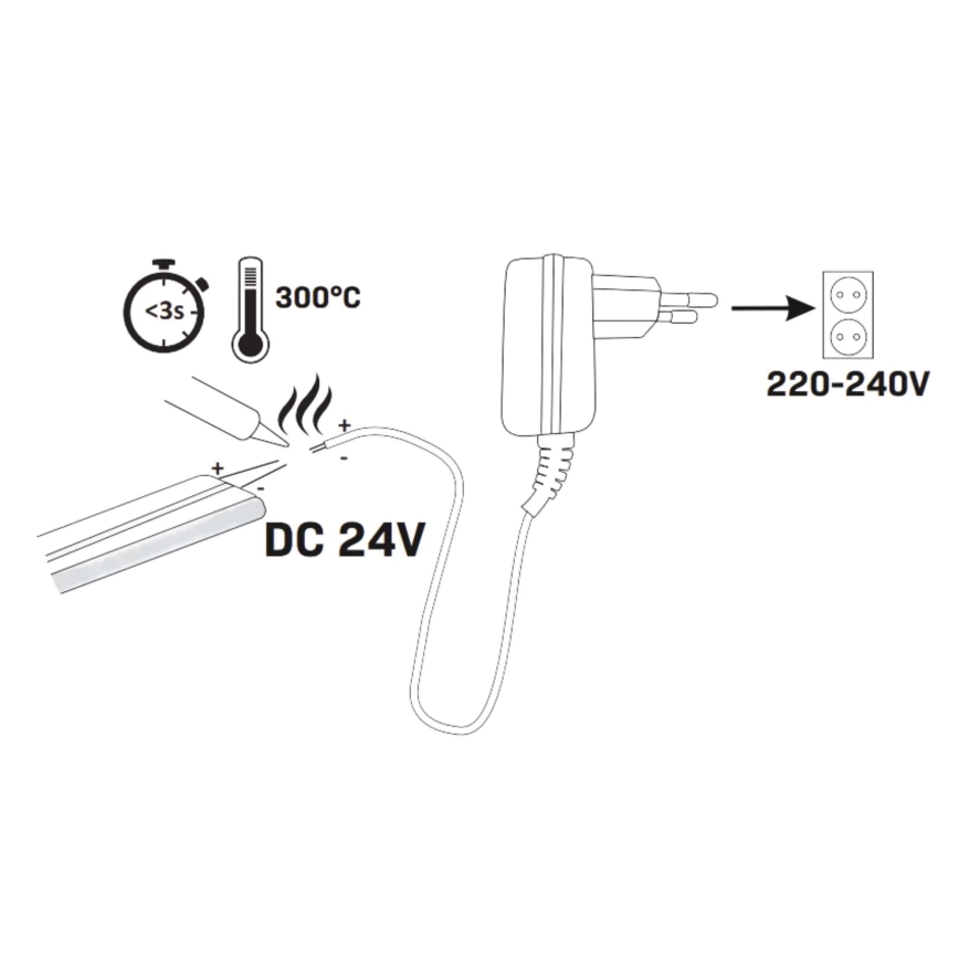 Φωτοταινία LED NEON 5m LED/48W/24V 4000K IP65
