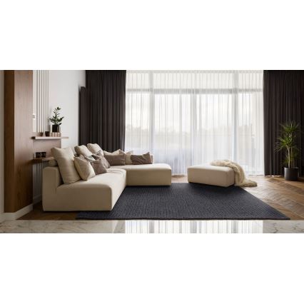 Χαλί FIR WOOL 120x170 cm 2600 g/m2 ανθρακί/φυσικό