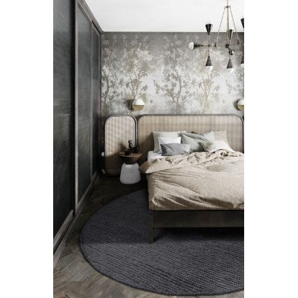 Χαλί FIR WOOL 160 cm 2600 g/m2 ανθρακί/φυσικό