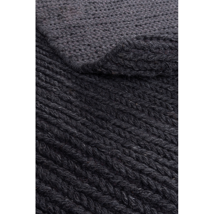 Χαλί FIR WOOL 160 cm 2600 g/m2 ανθρακί/φυσικό