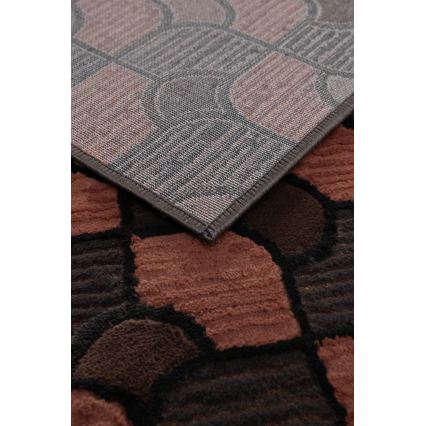 Χαλί MOCCA 200x280 cm καφέ/κόκκινο