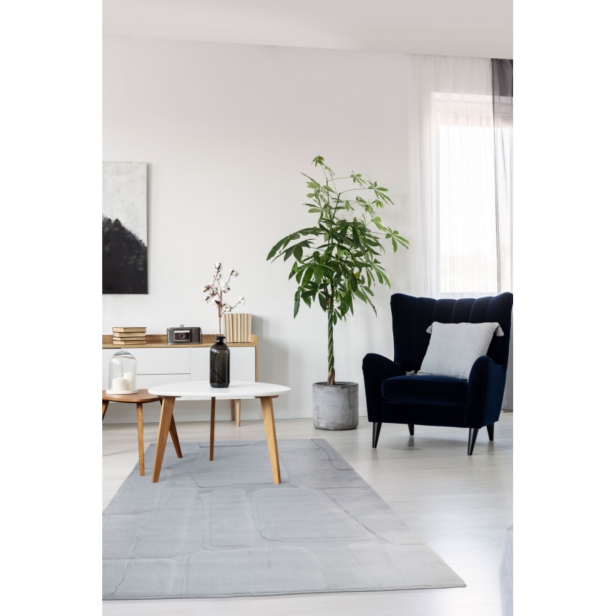 Χαλί RABBIT 3D 120x170 cm ανοιχτό γκρι