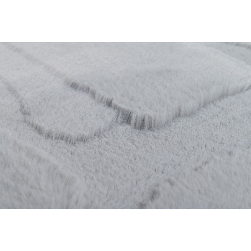 Χαλί RABBIT 3D 120x170 cm ανοιχτό γκρι