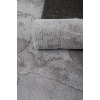 Χαλί RABBIT 3D 160x230 cm ανοιχτό γκρι