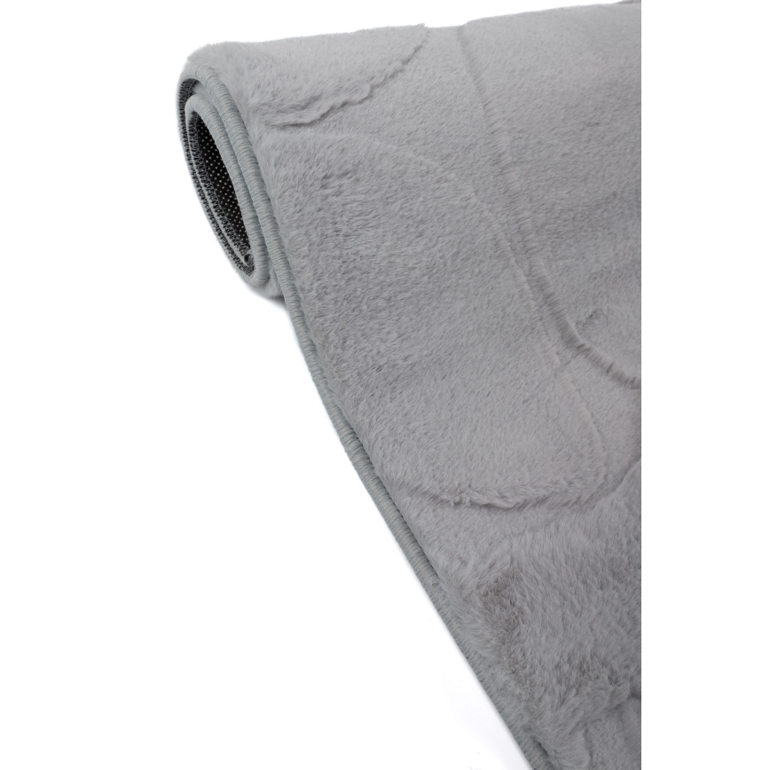 Χαλί RABBIT 3D 160x230 cm ανοιχτό γκρι