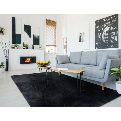 Χαλί RABBIT 3D 160x230 cm μαύρο