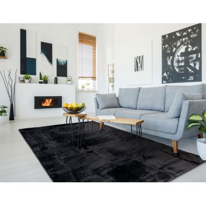 Χαλί RABBIT 3D 80x150 cm μαύρο