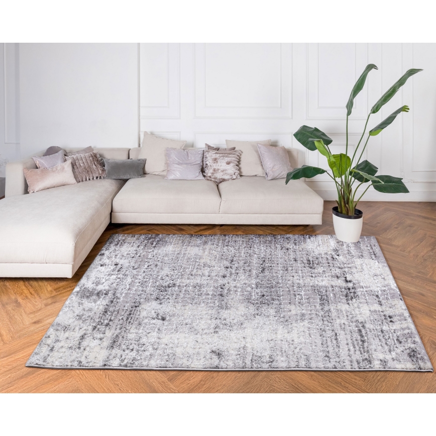 Χαλί SALAMANCA 67 x 120 εκ. γκρι/λευκό