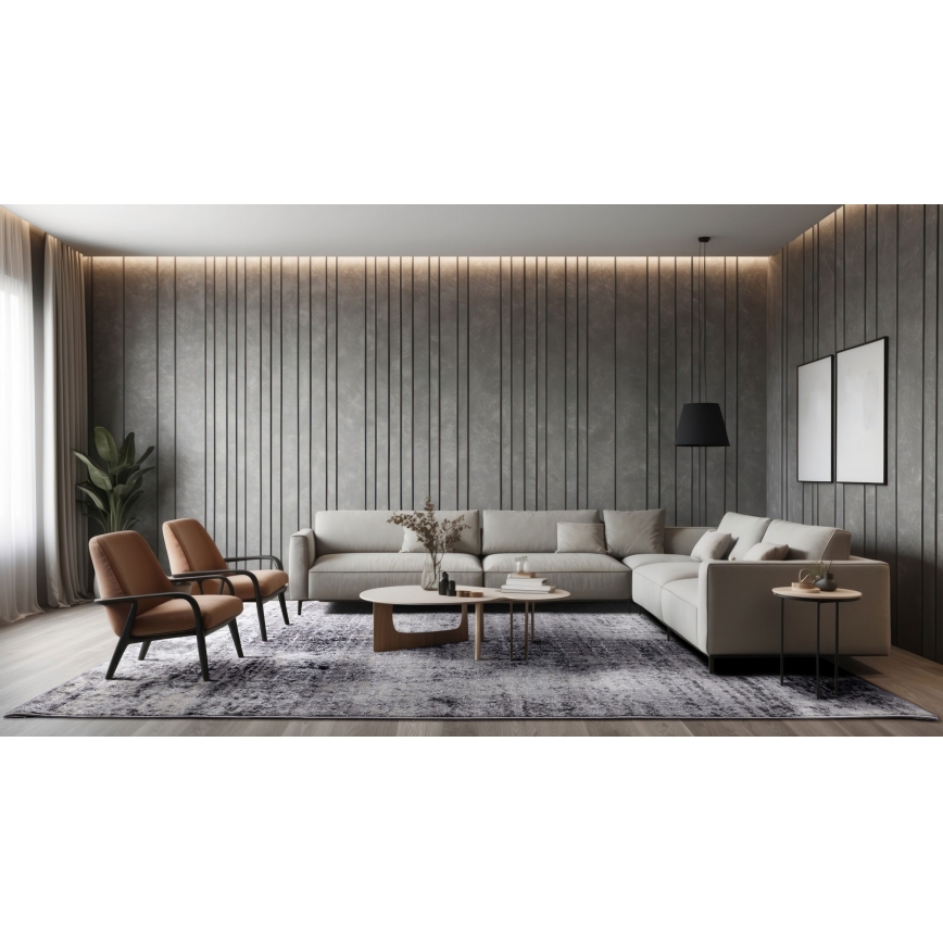 Χαλί SALAMANCA 67 x 120 εκ. γκρι/λευκό