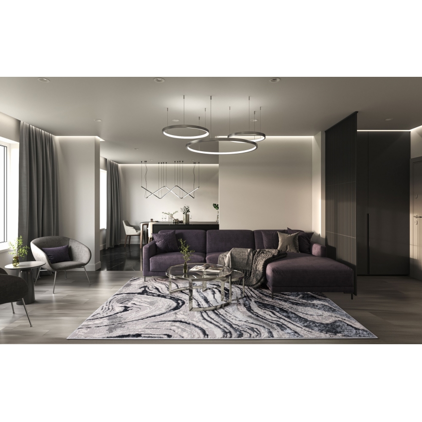 Χαλί STONE 120x160 cm γκρι/ανθρακί