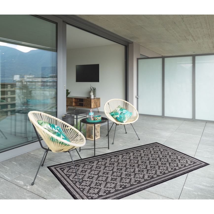 Χαλί εξωτερικού χώρου EXPRESS NEW OUTDOOR 120x160 εκ. ανθρακί/γκρι