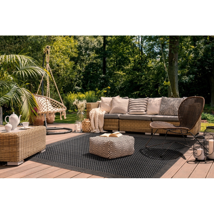 Χαλί εξωτερικού χώρου EXPRESS NEW OUTDOOR 80x150 cm ανθρακί/καφέ