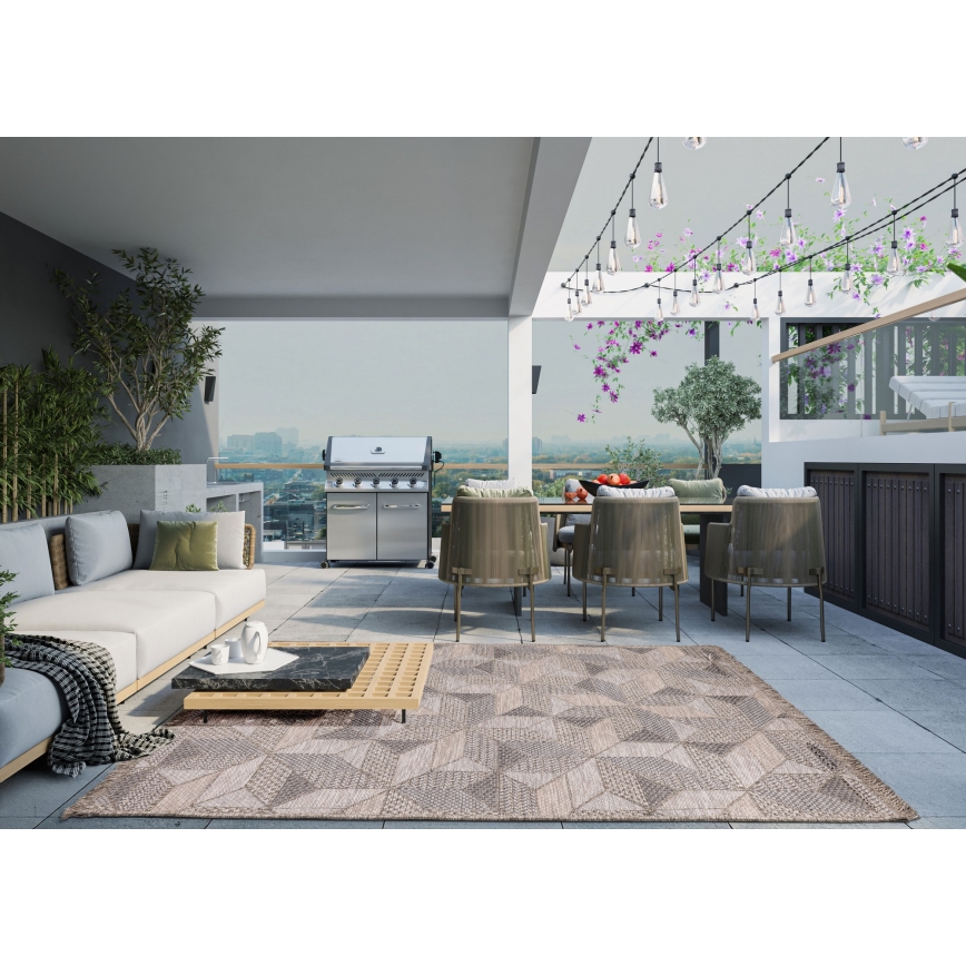 Χαλί εξωτερικού χώρου ORIA 120x170 cm γκρι/μπεζ