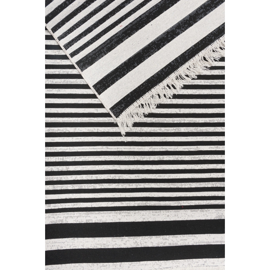 Χαλί διπλής όψης KILIM GOLD 60x120 cm μαύρο/λευκό