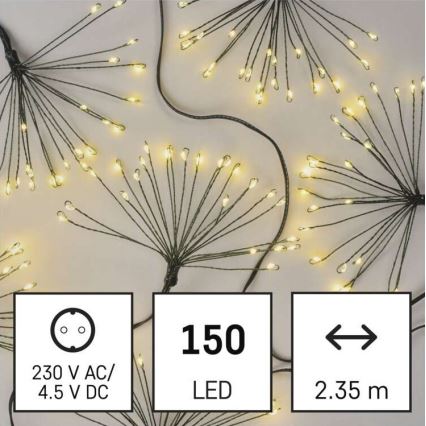 Χριστουγεννιάτικα λαμπάκια LED 150xLED/5,35m ζεστό λευκό