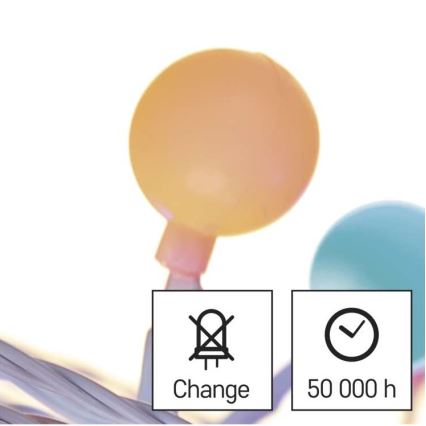 Χριστουγεννιάτικα λαμπάκια LED εξωτερικού χώρου 40xLED/9m IP44 πολύχρωμα