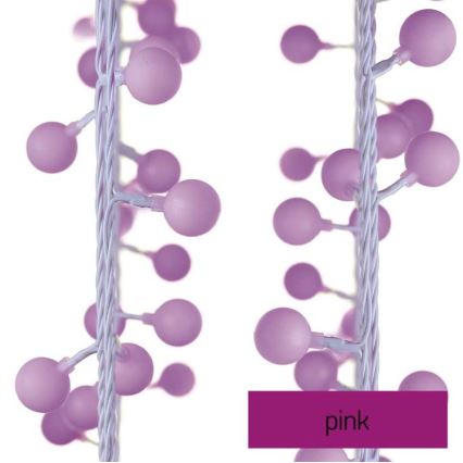 Χριστουγεννιάτικα λαμπάκια LED εξωτερικού χώρου 40xLED/9m IP44 ροζ