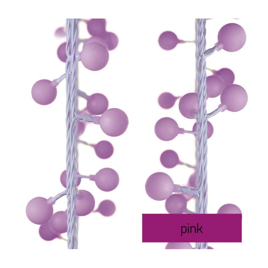 Χριστουγεννιάτικα λαμπάκια LED εξωτερικού χώρου 40xLED/9m IP44 ροζ