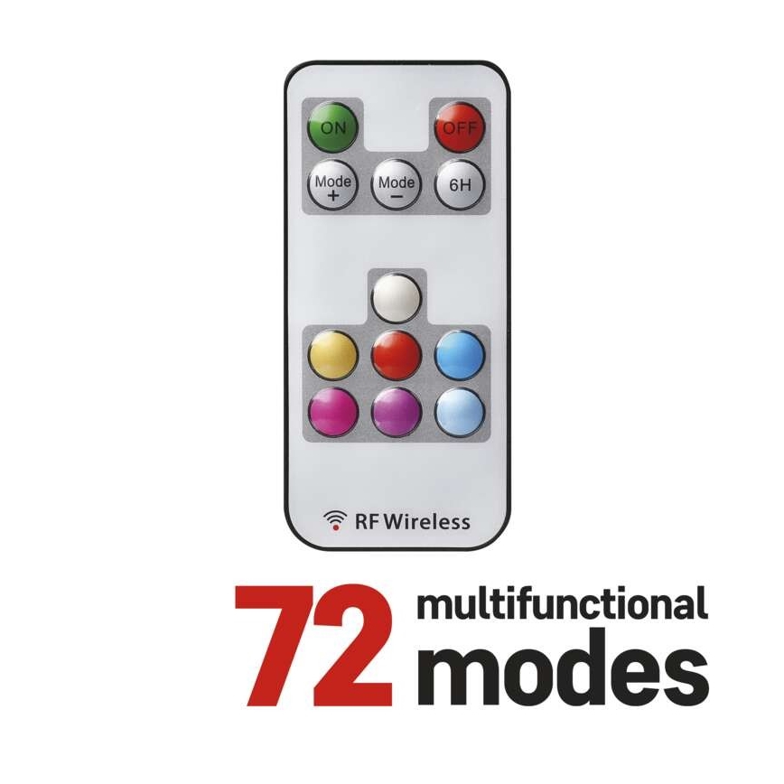 Χριστουγεννιάτικα λαμπάκια LED εξωτερικού χώρου RGB 96xLED/72 λειτουργίες 13m IP44 + τηλεχειριστήριο