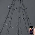 Χριστουγεννιάτικη κουρτίνα LED RGB 240xLED/11 λειτουργίες 8m IP65 Wi-Fi Tuya