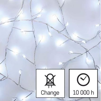 Χριστουγεννιάτικη LED γιρλάντα 100xLED/3xAA 2,7 m ψυχρό λευκό
