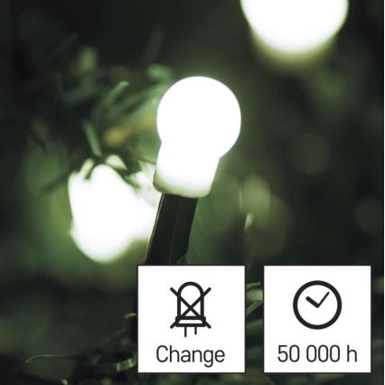 Χριστουγεννιάτικη LED γιρλάντα εξωτερικού χώρου 80xLED/13m IP44 ψυχρό λευκό