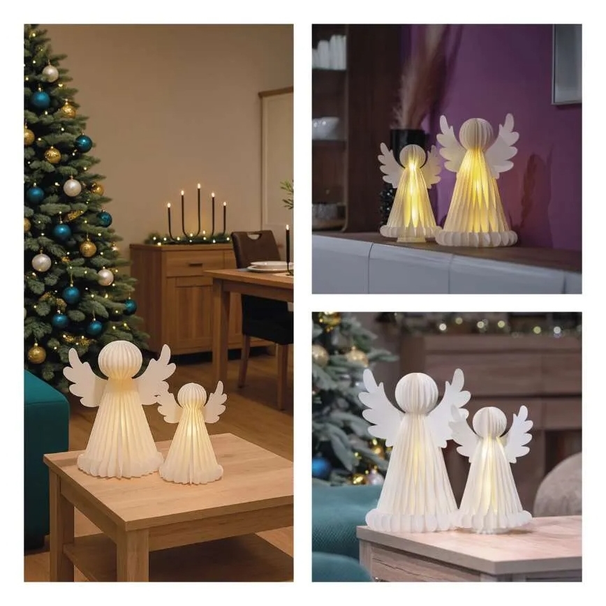 Χριστουγεννιάτικη LED διακόσμηση 20xLED/6xAA Άγγελοι