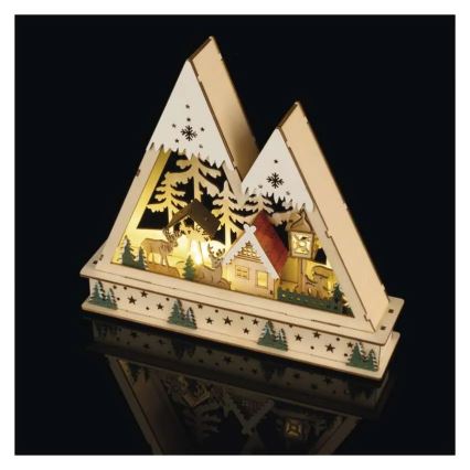 Χριστουγεννιάτικη LED διακόσμηση LED/0,6W/2xAA χριστουγεννιάτικο τοπίο