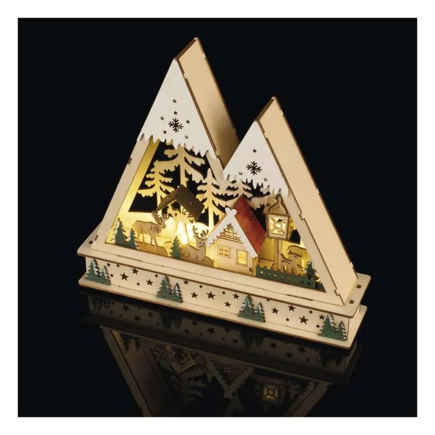 Χριστουγεννιάτικη LED διακόσμηση LED/0,6W/2xAA χριστουγεννιάτικο τοπίο