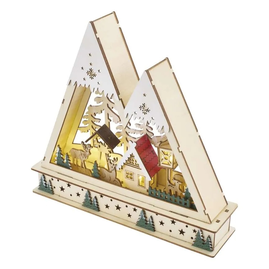 Χριστουγεννιάτικη LED διακόσμηση LED/0,6W/2xAA χριστουγεννιάτικο τοπίο