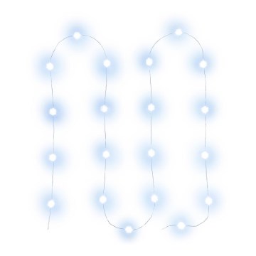 Χριστουγεννιάτικη γιρλάντα LED 20xLED/2xAA 2,3m ψυχρό λευκό