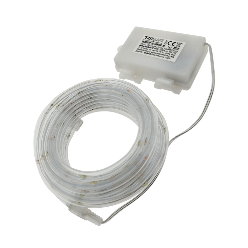 Χριστουγεννιάτικη εξωτερική LED γιρλάντα 100xLED/3xAA 5,45 m IP44 πολύχρωμη