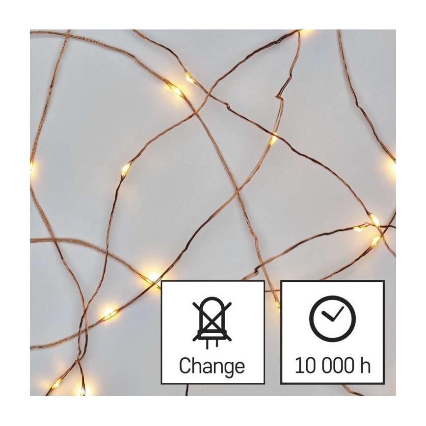 Χριστουγεννιάτικη εξωτερική γιρλάντα LED 40xLED/9m IP44 ζεστό λευκό